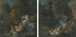 Francesco Lavagna - Two Floral Still Lifes