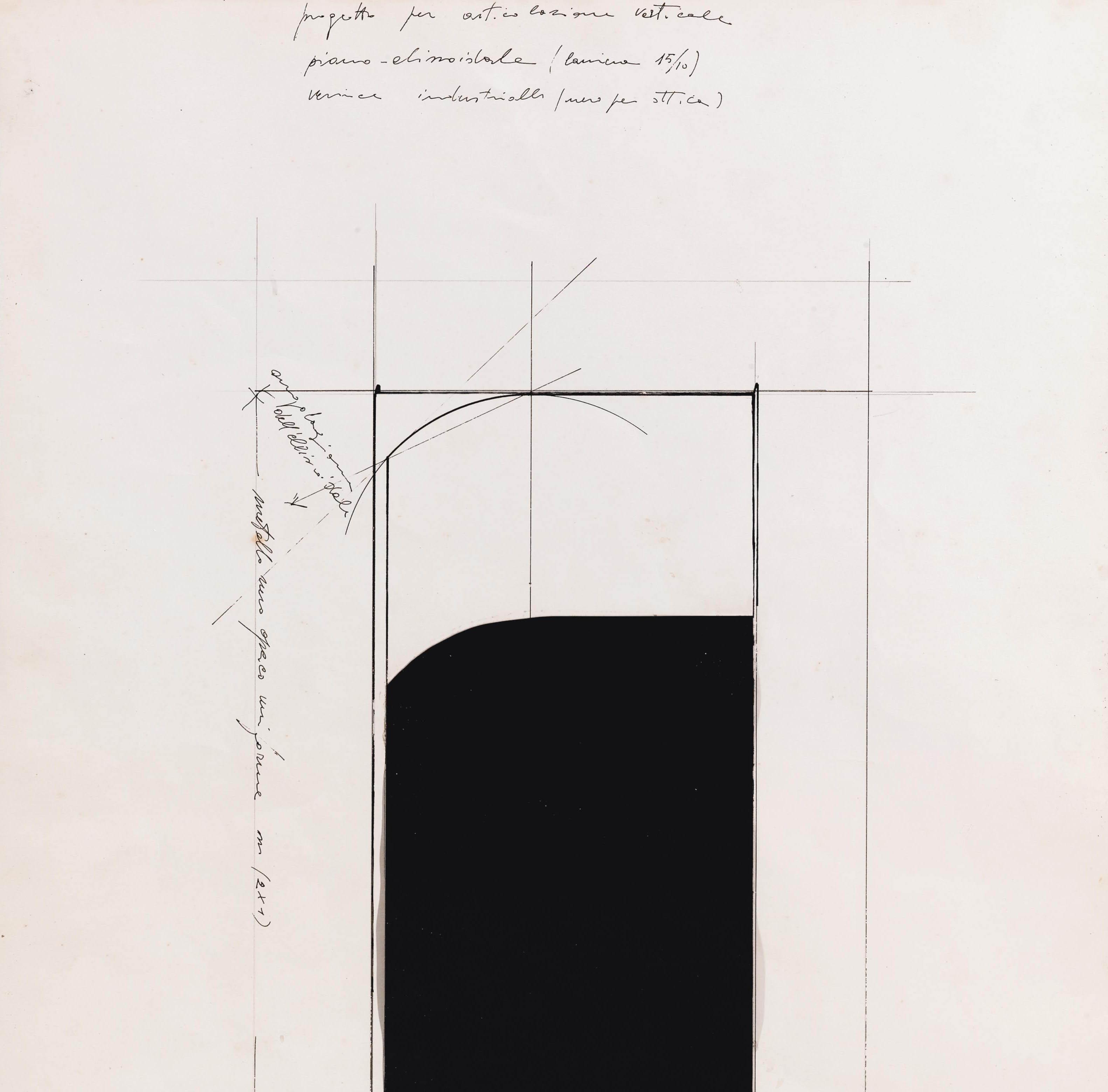 Francesco Lo Savio - Progetto per articolazione verticale piano - elissoidale di m. 2 x m. 1