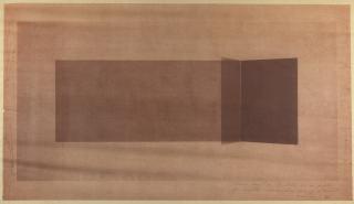 Francesco Lo Savio - Visione Prospettica Frontale Di Un Progetto Per Metallo Monocromatico Nero Di M. 3X1