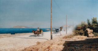 Francesco Lojacono - A country road, Mondello, Sicily