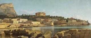 Francesco Lojacono - Italian view Of Acquasanta, Palermo