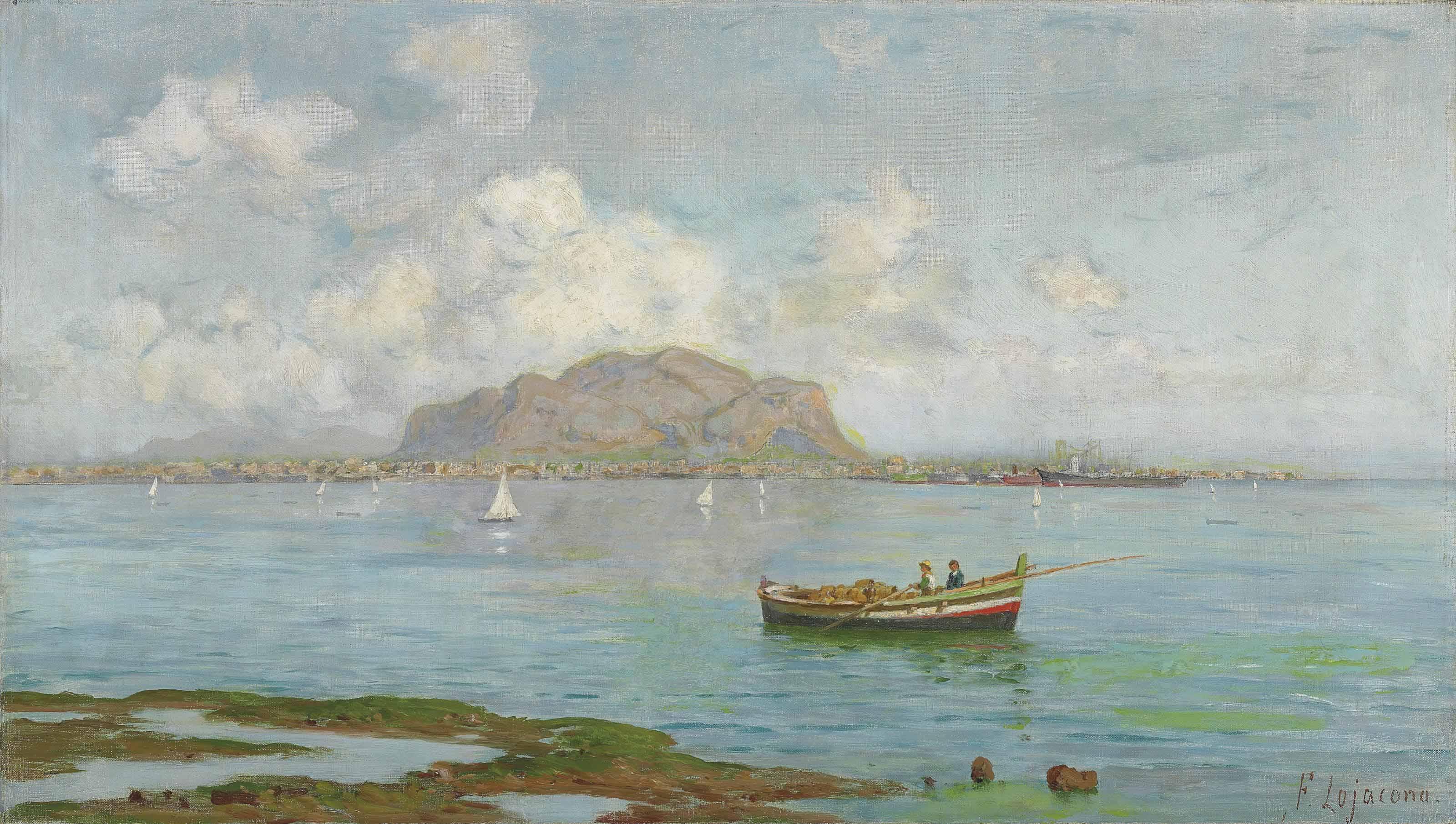 Francesco Lojacono - The Bay of Palermo, Monte Pellegrino beyond
