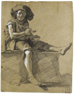 Francesco Londonio - A Young Shepherd Boy Eating