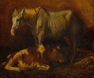 Francesco Londonio - Horse and cow