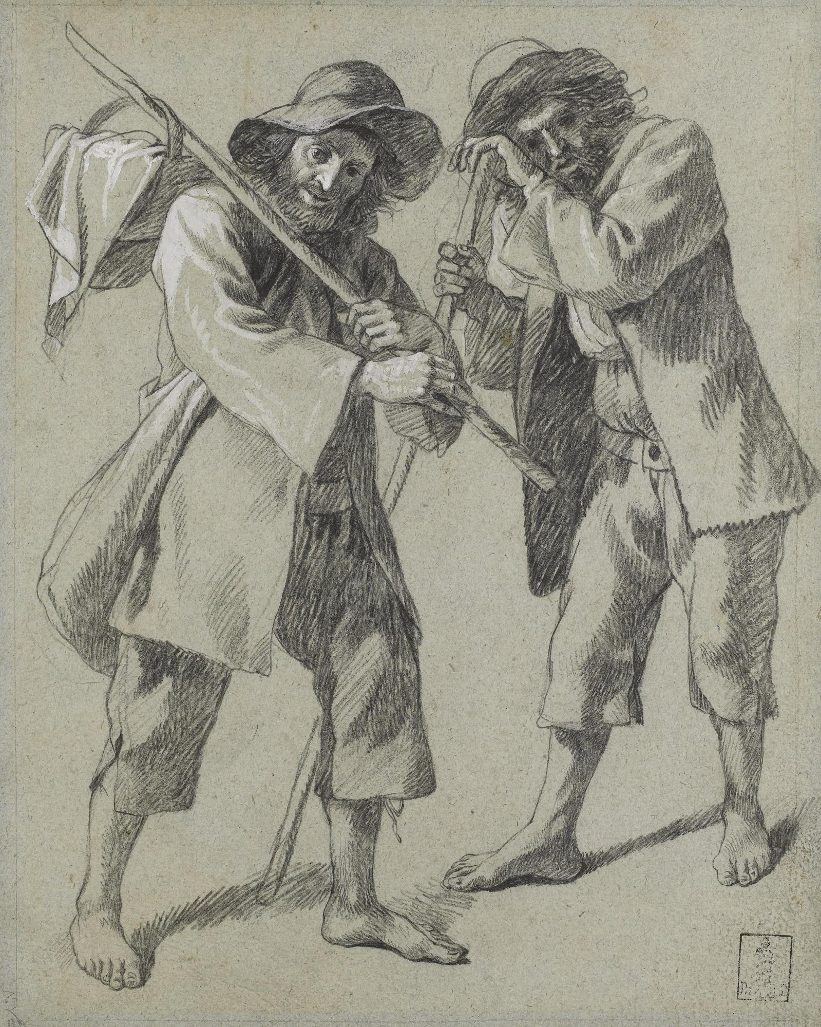 Francesco Londonio - Study Of Two Peasants