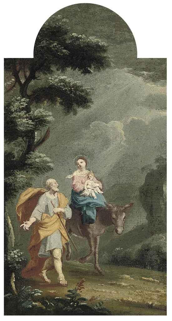 Francesco Lorenzi - The Flight into Egypt: a modello