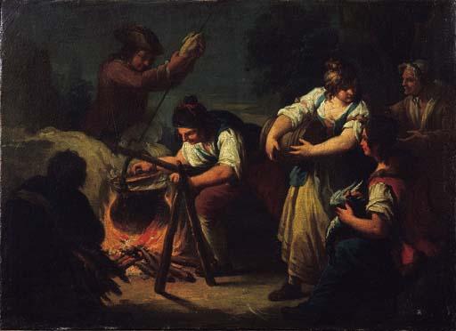 Francesco Maggiotto - Cena all\'aperto Baruffa di contadine