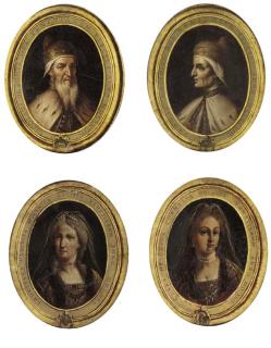 Francesco Maggiotto - Portraits of Doge Tommaso Mocenigo; Doge Nicola da Ponte; Dogesse Clara Delphinia Cornelia; and Dogesse Laurentana Marcella Mocenica