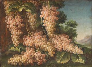 Francesco Malagoli - Bunches Of Grapes Before A Landscape (2)