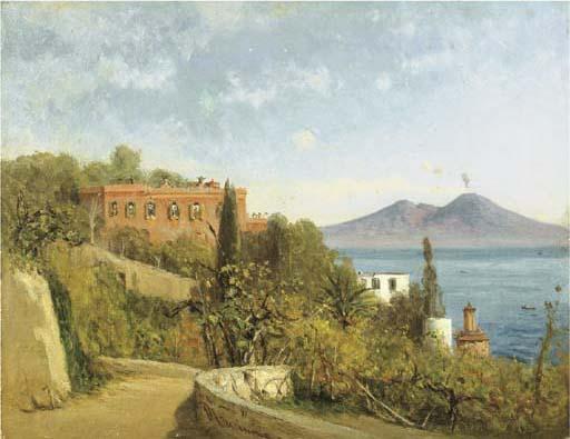 Francesco Mancini - Napoli, Strada A Posillipo, 1871