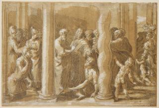 Francesco Mazzola - Saints Peter and John healing the Cripples at the Gate at the Temple