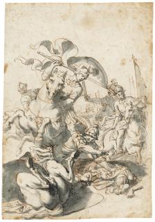 Francesco Monti, Il Brescianino - A cavalry encounter