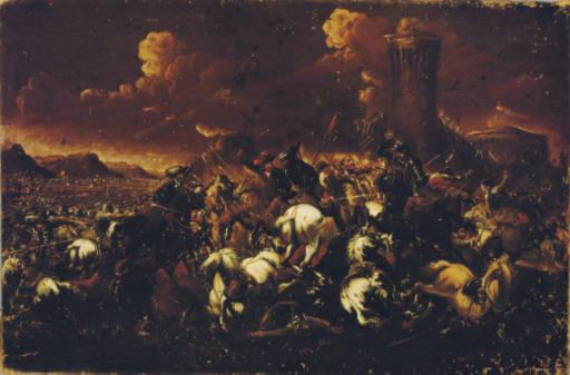 Francesco Monti - A battle skirmish