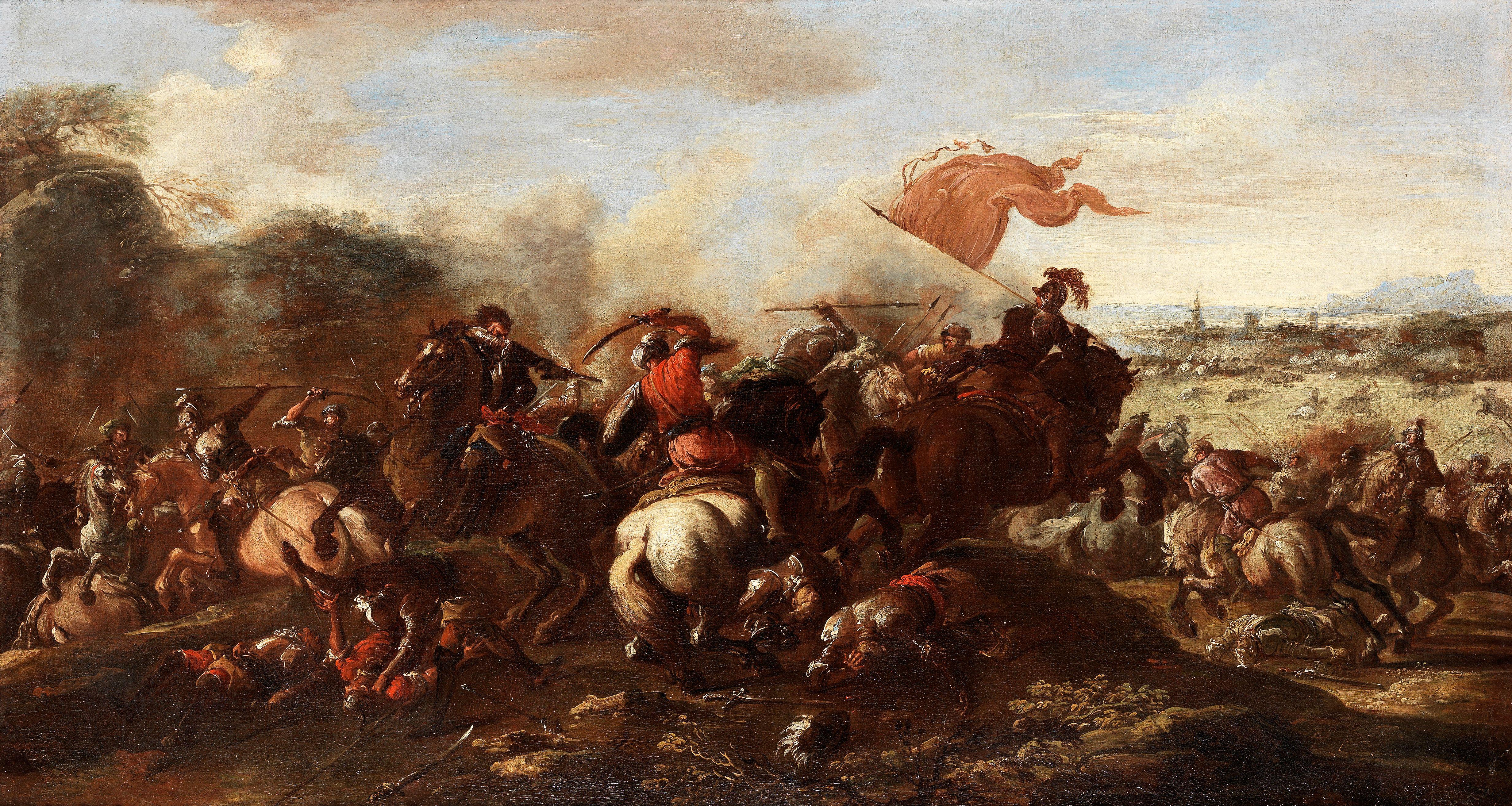 Francesco Monti - A Cavalry Skirmish Between Turks And Christians