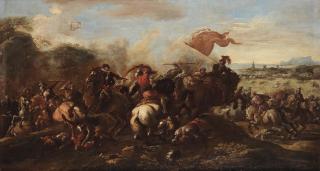 Francesco Monti - A cavalry skirmish between Turks and Christians