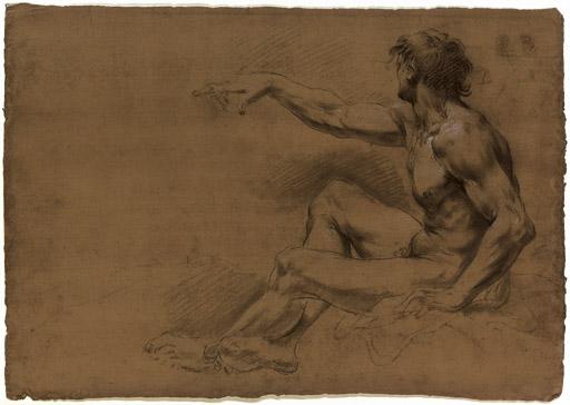 Francesco Monti - Seated Academic nude