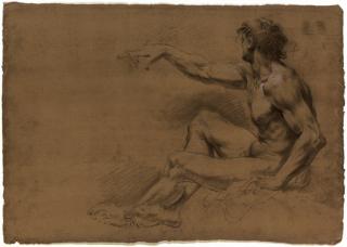 Francesco Monti - Seated Academic nude