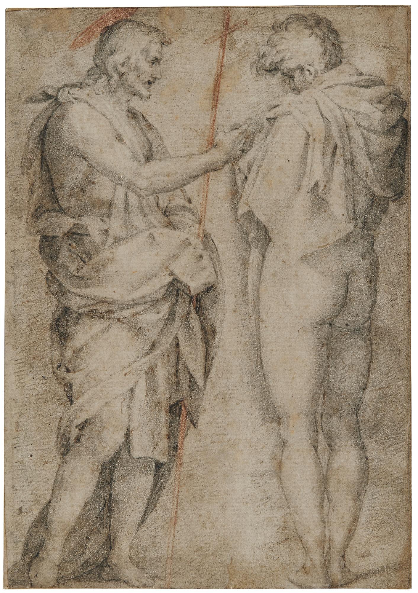 Francesco Morandini - Saint John The Baptist And A Young Standing Man