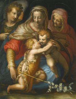 Francesco Morandini - The Madonna And Child With Saint Anne, The Infant John The Baptist And The Archangel Michael