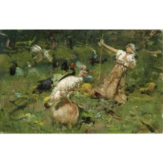 Francesco Paolo Michetti - La Guardianella Dei Tacchini