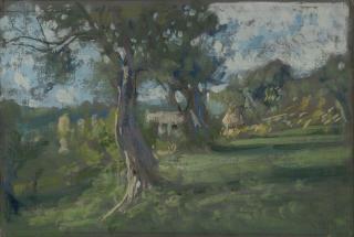 Francesco Paolo Michetti - Paesaggio con alberi