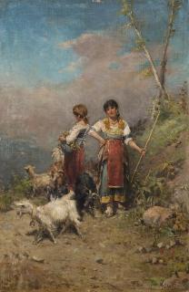 Francesco Paolo Michetti - Pastorelle abruzzesi