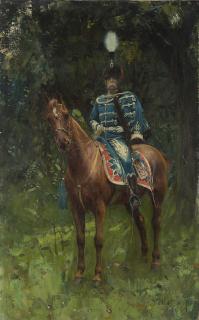 Francesco Paolo Michetti - Re Umberto I a cavallo