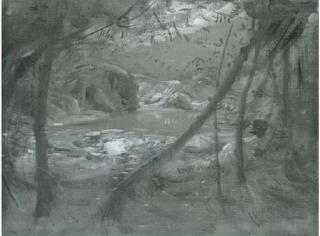 Francesco Paolo Michetti - Scorcio di Torrente