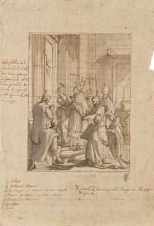 Francesco Podesti - Il Papa mentre apre la porta del Giubileo