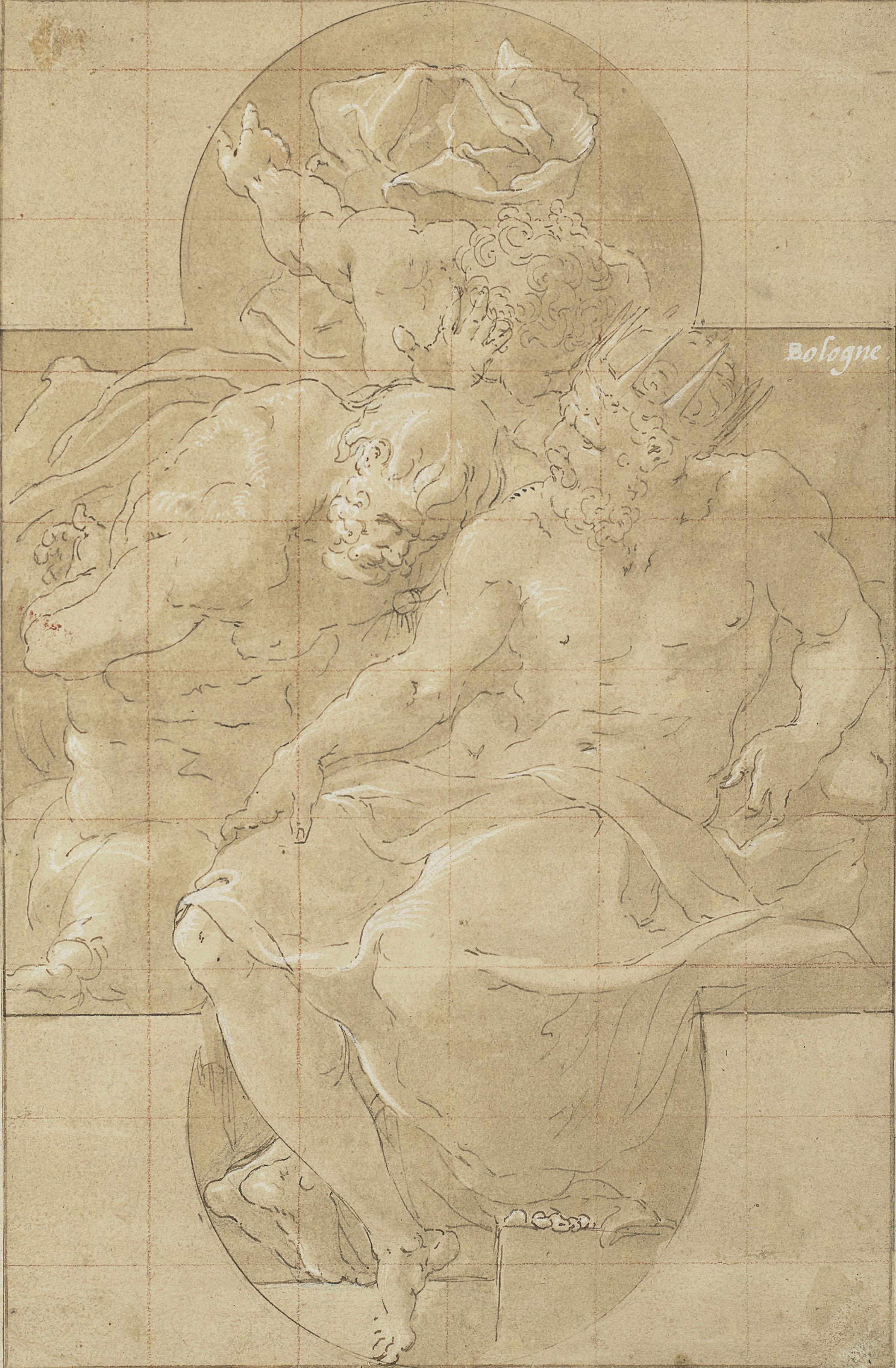 Francesco Primaticcio - Polymestor killing Polydorus (or King Priam and Sinon)?