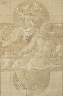 Francesco Primaticcio - Polymestor killing Polydorus (or King Priam and Sinon)?