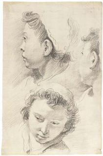 Francesco Salvator Fontebasso - Studies of a girl\'s head