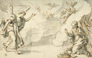 Francesco Salvator Fontebasso - The Annunciation: design for the surround of a devotional image (?)