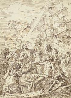 Francesco Salvator Fontebasso - The Raising of Lazarus