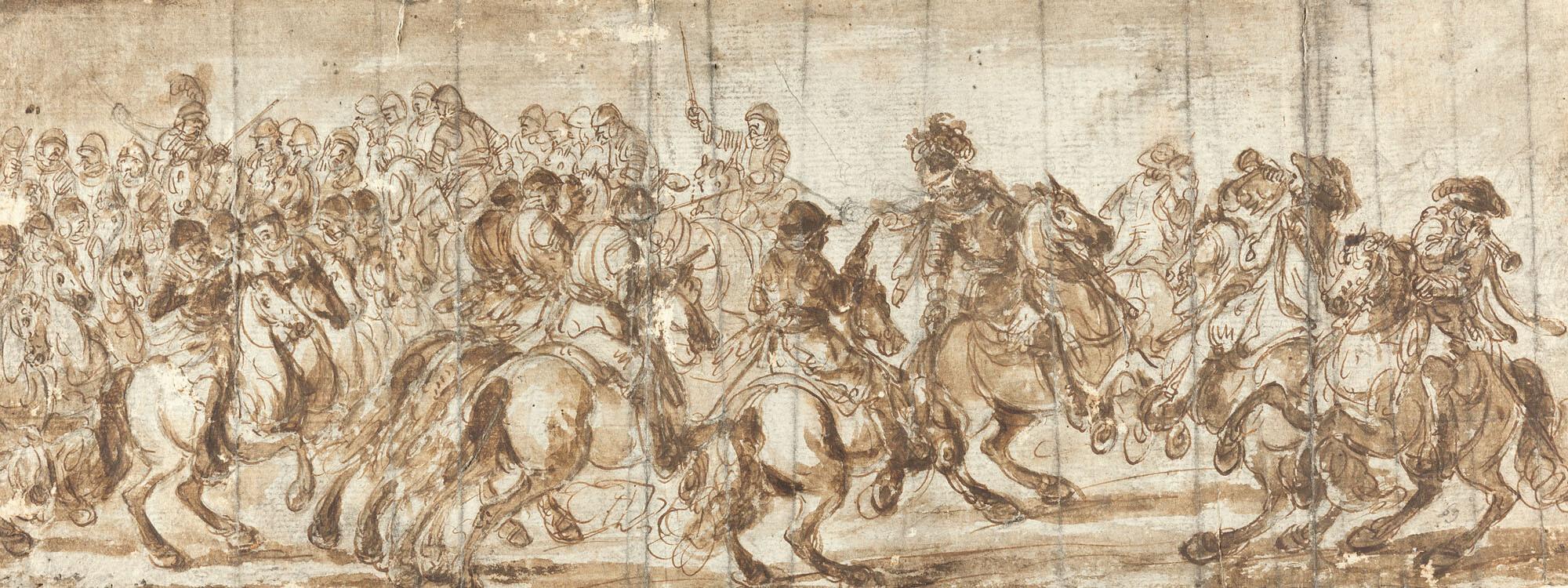 Francesco Simonini - Ein Reitergefecht.