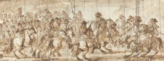 Francesco Simonini - Ein Reitergefecht.