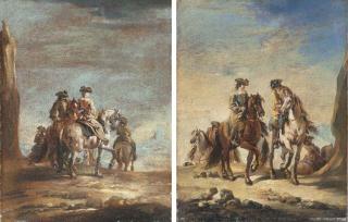 Francesco Simonini - Soldiers in a rocky landscape