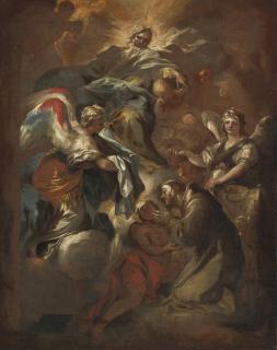 Francesco Solimena - Saint Francis Refuses The Priesthood, A Bozzetto
