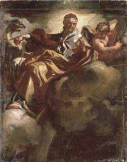 Francesco Solimena - Saint Pius V: a bozzetto for a pendentive