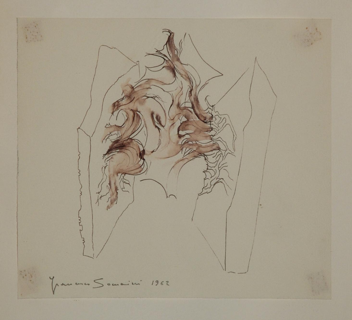 Francesco Somaini - Studio per una scultura in piombo e pietra