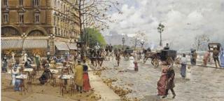 Francesco Tammero - A bustling Parisian boulevard