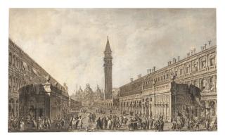 Francesco Tironi - A view of the Piazza San Marco, Venice, decorated for the Festa della Sensa