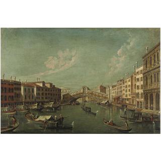 Francesco Tironi - Venezia, L\'Isola Della Giudecca Con La Chiesa Del Redentore; Il Ponte Di Rialto Con La Riva Del Vin