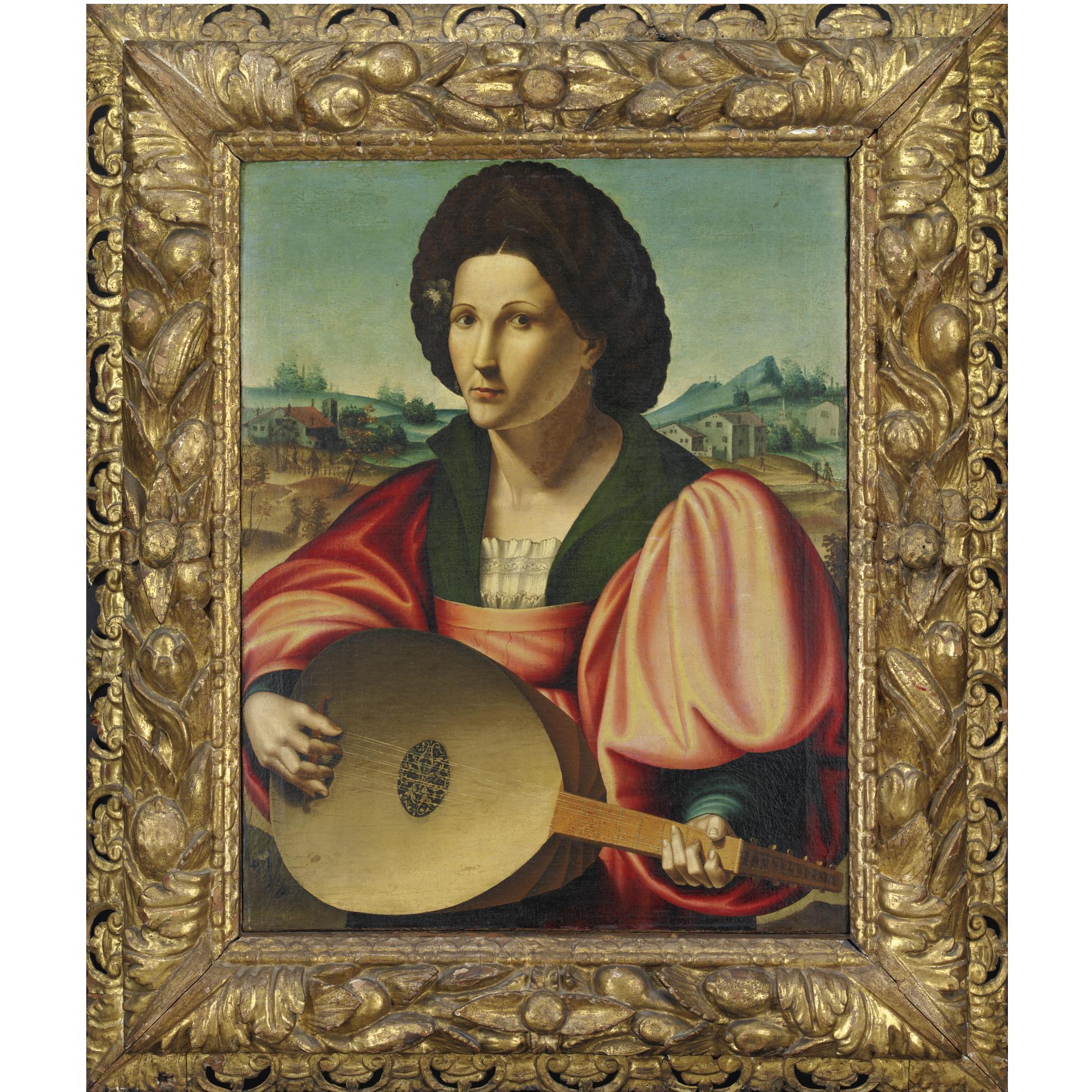 Francesco Ubertini - Ritratto Di Dama Col Liuto