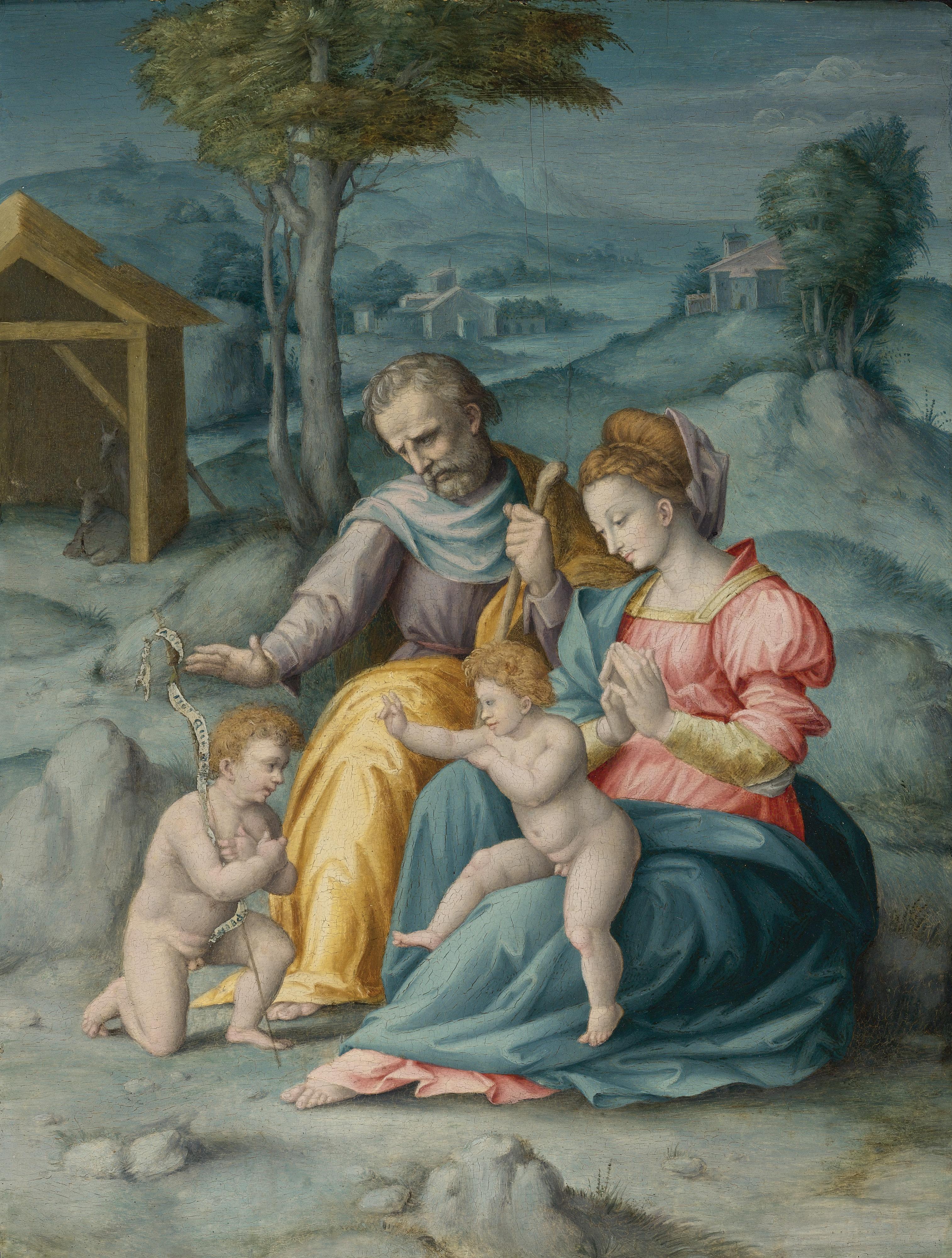 Francesco Ubertini - The Holy Family With The Infant Saint John The Baptist
