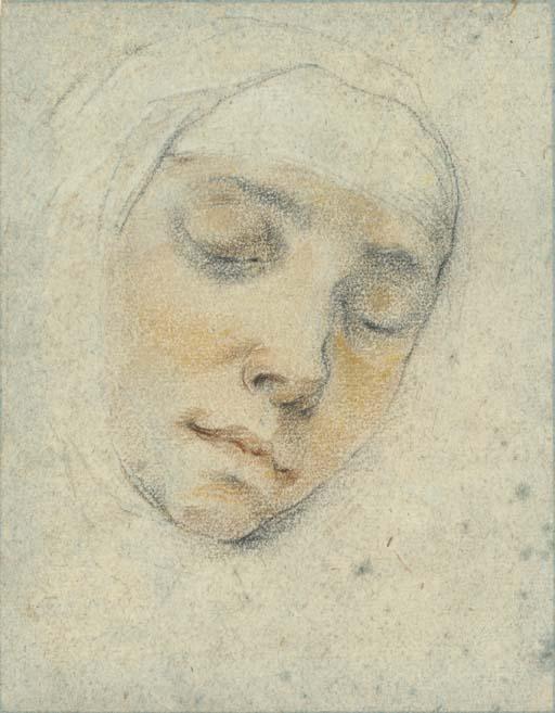 Francesco Vanni - Portrait of Pasitea Crogi, her eyes closed