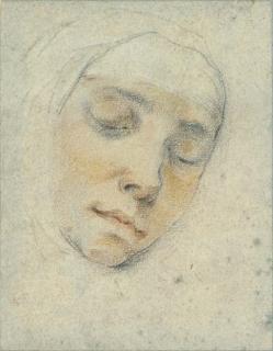 Francesco Vanni - Portrait of Pasitea Crogi, her eyes closed