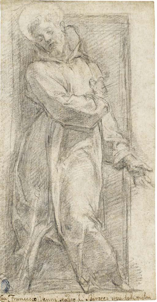 Francesco Vanni - Saint François Recevant Les Stigmates (Recto); Un Pied Droit Et Un Homme Assis Se Poignardant (Verso)