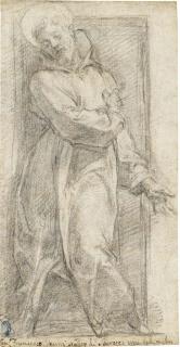 Francesco Vanni - Saint François Recevant Les Stigmates (Recto); Un Pied Droit Et Un Homme Assis Se Poignardant (Verso)