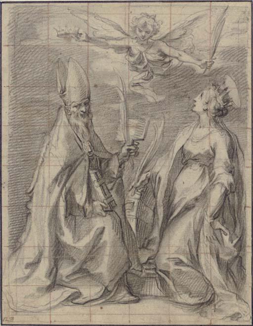 Francesco Vanni - Saints Blaise and Catherine of Alexandria